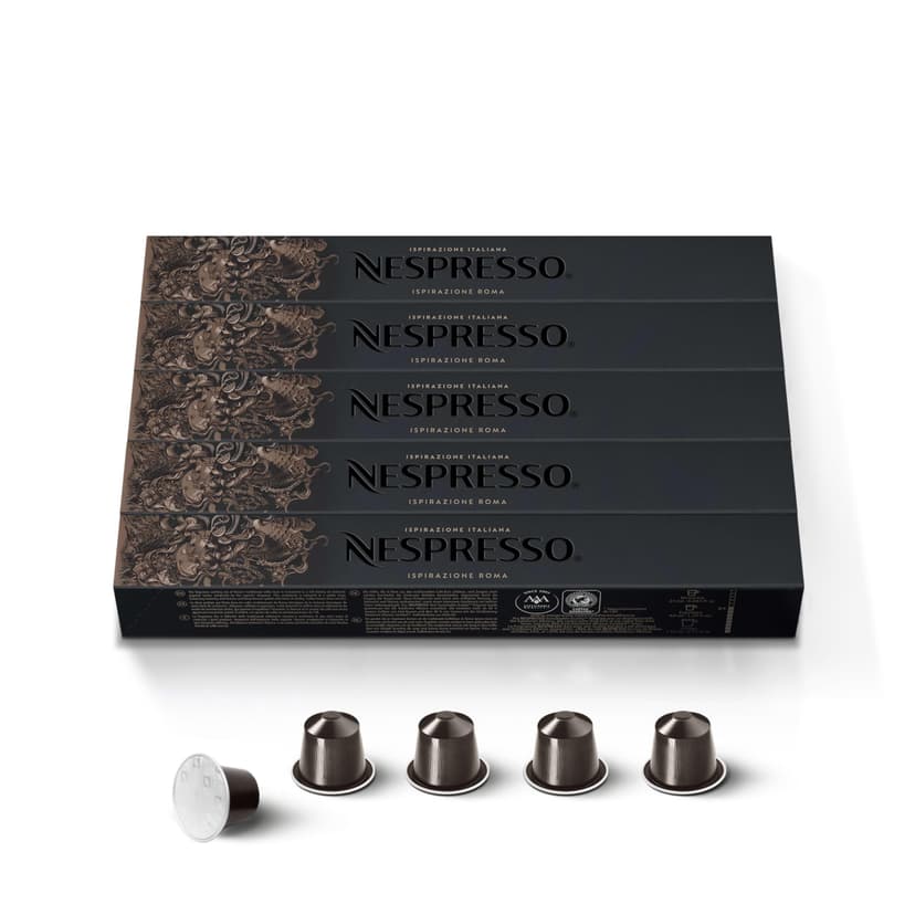 Nespresso Capsules Original Line, Roma Intenso, Medium Roast Coffee, 50 Count Coffee Pods