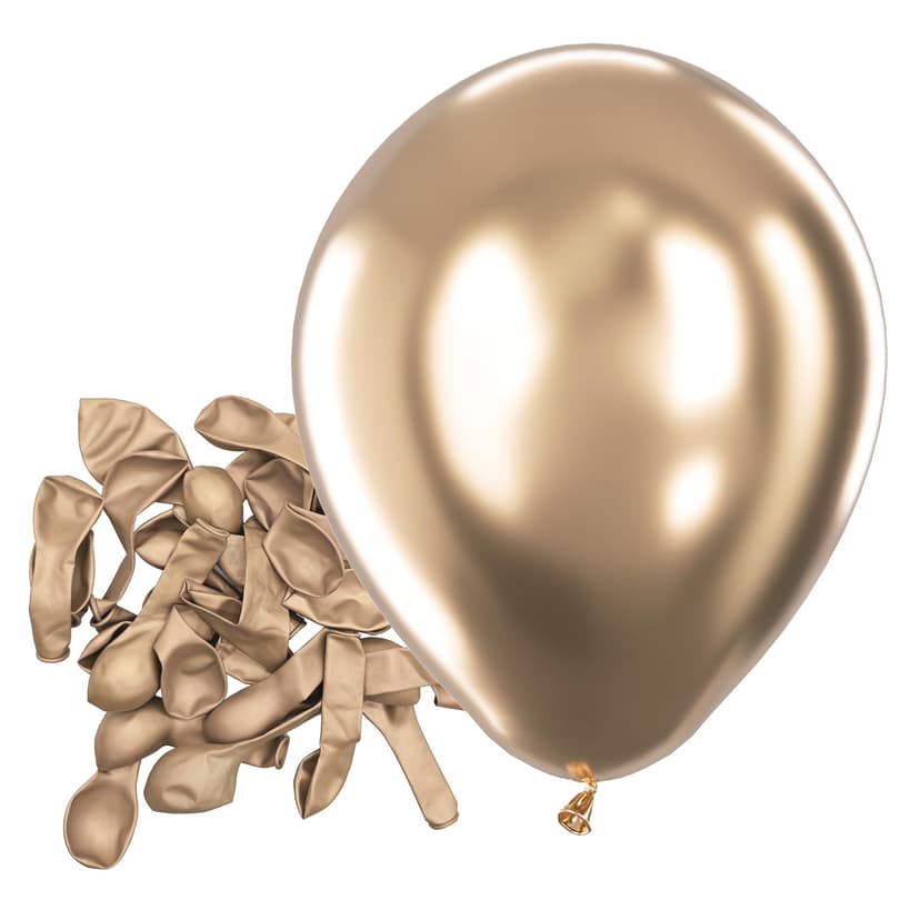 Bezente Metallic Champagne Gold Latex Party Balloons 150 Pack 5 inch | Chrome Champagne Gold Balloons Large Balloons for Wedding Birthday Bachelorette Floral Party Decorations