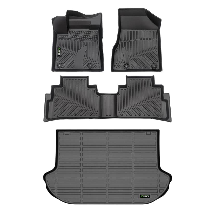 HAFIDI Floor Mats & Cargo Liner for Nissan Murano 2024 2023 2022 2021 2020 2019 2018 2017.5 All Weather Protection TPE Heavy Duty Non-Slip Automotive Floor Liners Set Accessories, Black