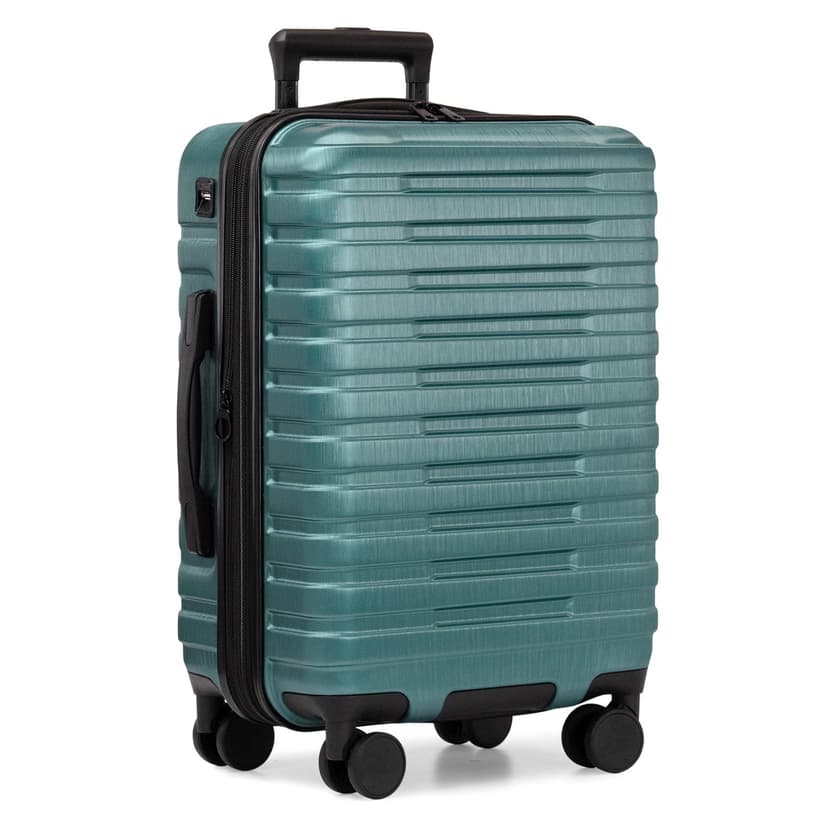 U.S. Traveler Boren Expandable Hardside Rugged Travel Luggage with 8 Spinner Wheels, Teal, Carry-on 22-Inch
