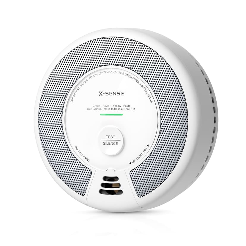 X-Sense Smoke & Carbon Monoxide Alarm, SC06, 1-Pack | 10-Year Sealed Battery (Not Hardwired), 2-in-1 smoke & CO detection, Easy Installation, UL 217 & UL 2034 Certified
