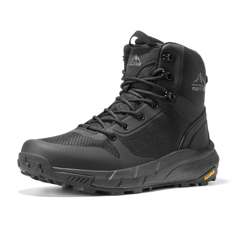 NORTIV 8 Men's Military Tactical Boot Zipper Lightweight | Comfortable for Work All Day Motorcycle Combat Hiking Boots Metrostrike(8-9 Inches)