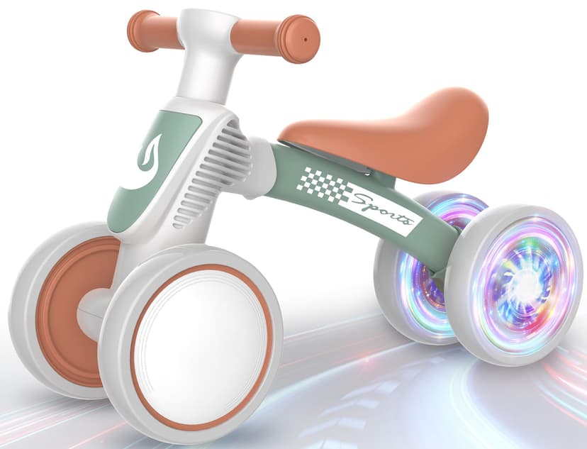 Colorful Lighting Baby Balance Bike Toys for 1 Year Old Boy Girl Gifts, 10-36 Month Toddler Balance Bike, No Pedal 4 Silence Wheels & Soft Seat First Bike, One Year Old Boy Girl Birthday Gifts.