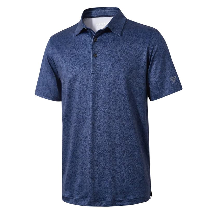 Golf Shirts for Men Dry Fit Short Sleeve Print Performance Moisture Wicking Polo Shirt