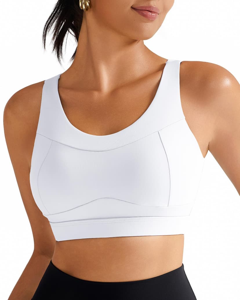 RUNNING GIRL High Impact Sports Bras for Women,Racerback Running Bra Workout Crop Tank Tops Longline Sports Bra Push up