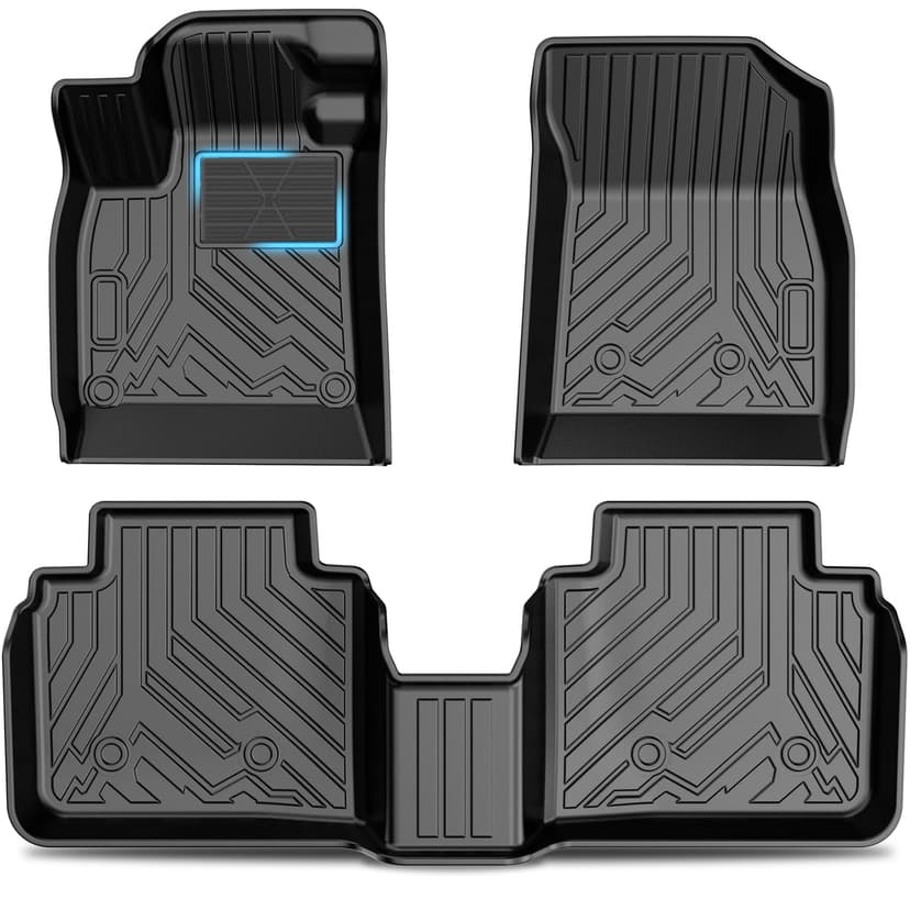 KUST Floor Mats for 2023-2026 Honda Accord Accessories (Gas & Hybrid) | Front Rear 2 Rows Car Mats, All Weather Protection, TPE Rubber, Raised Edge, with Extra Heel Pad Plate