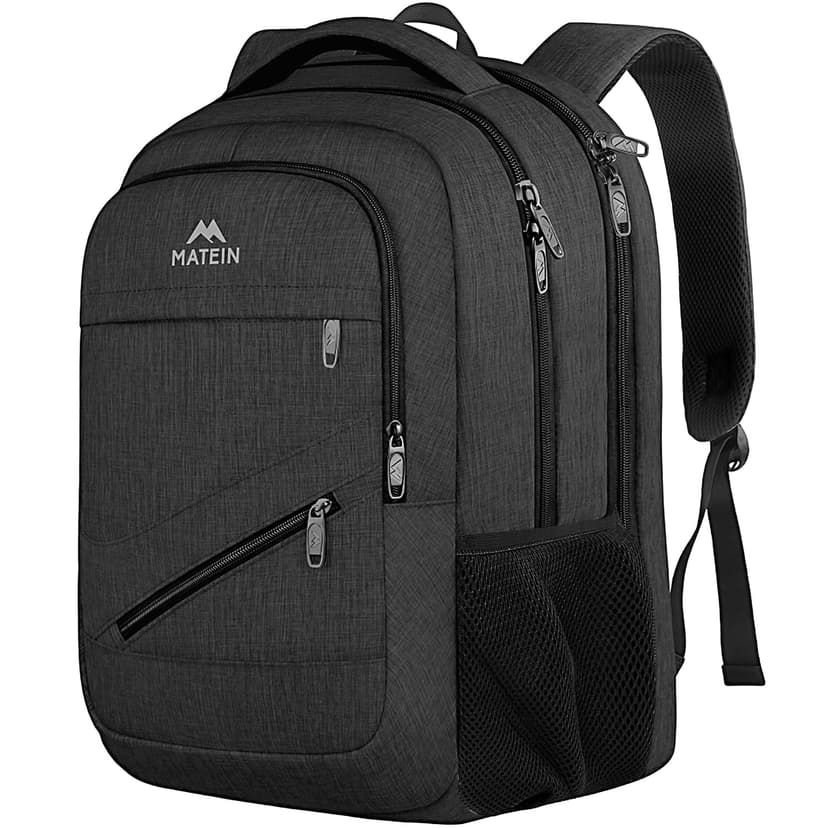 MATEIN Large Work Laptop Backpack, College School Computer Bookbag 17 Inch | TSA Laptop Compartment, Water Resistant Business Travel Backpack, Anti Theft Pocket, Graduation Gifts for Men Women, Black