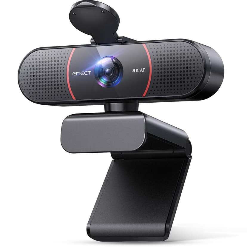 EMEET C960 4K Webcam for PC, 4K UHD CMOS Sensor, PDAF Auto Focus, Dual Omnidirectional Mics, Auto Light Correction, 73° FOV, Plug&Play Webcam w/Privacy Cover, Works w/Zoom/Teams/Skype/Google Meet