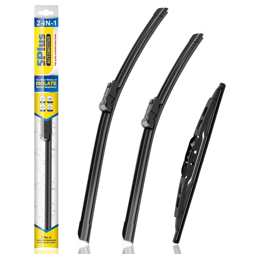 5 PLUS Silicone Windshield Wipers Fits Chevy Equinox 2010-2017 (3 PACK) | 24"+17"+13",Long-Lasting Silicone Wiper Blades,All-Weather Durability,Streak-Free Wiping,Clear Visibility in Harsh Weather