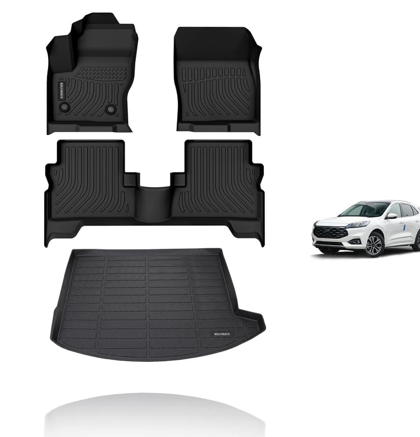 KELCSEECS Floor Mats & Cargo Liner Custom for 2013 2014 2015 2016 2017 2018 2019 Ford Escape All Weather Car Mats Trunk Mat Floor Liners Ford Escape Floor Mats Accessories