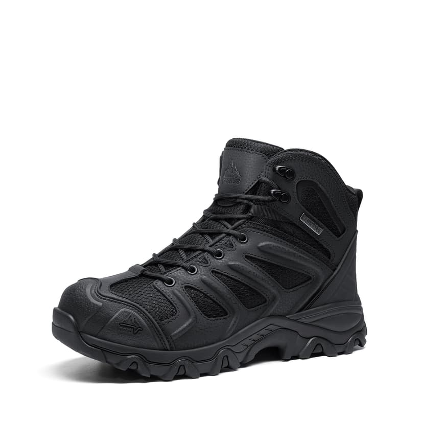 NORTIV 8 Men's Ankle High Waterproof Hiking Boots | Outdoor Lightweight Hiking Boots for Camping, Trekking and Mountaineering Armadillo