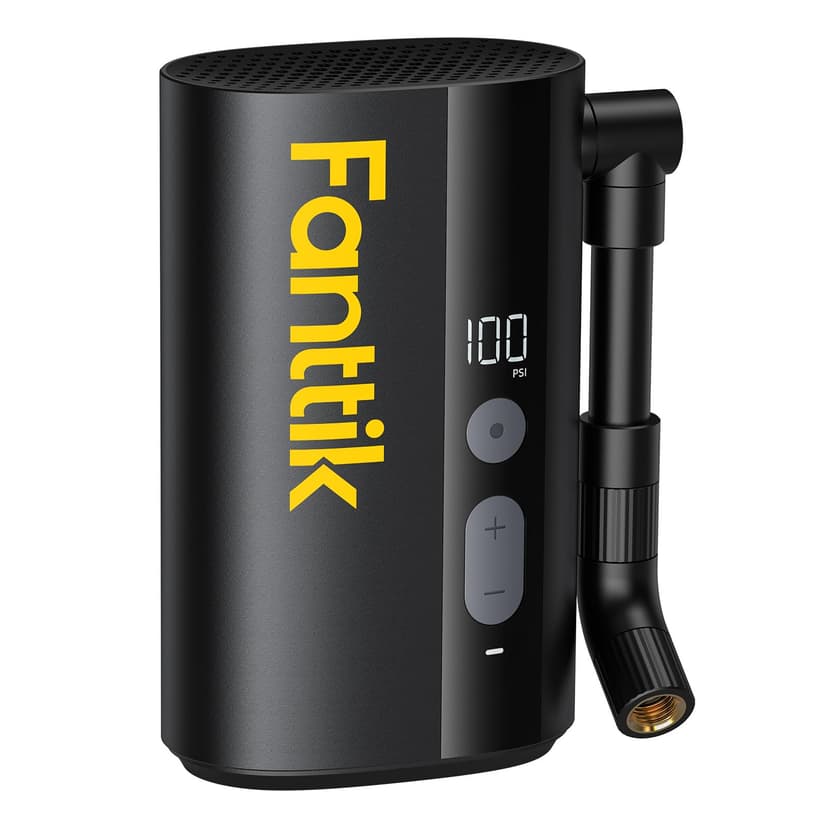 Fanttik X9 Ace Mini Electric Bike Pump, 150PSI, 32s Inflate, Auto Stop | Portable Air Pump with Presta and Schrader Valve, for Motorcycle/Road/E-Bike/MTB, Powerful Battery, 1 PSI accuracy