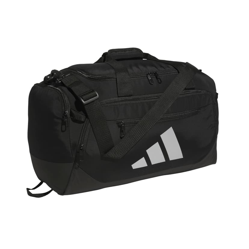adidas Defender 5 Duffel Bag for Sports, Gym and Travel, Black/Silver Metallic, OSFA
