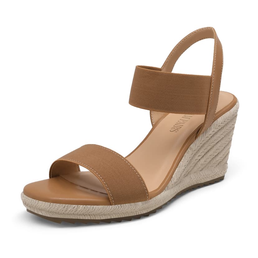 DREAM PAIRS Women's Wedge Platform Summer Sandals | espadrilles dressy platform sandals, Open toe slip on elastic ankle strap,comfortable for summer wedges sandals