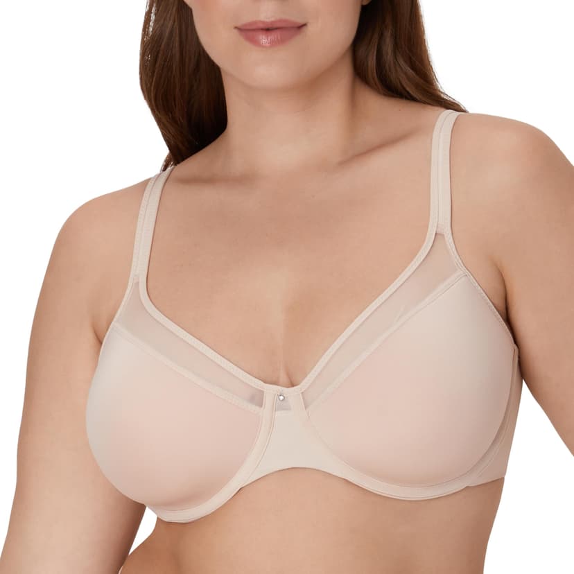 Bali Women's Seamless Underwire Bra, One Smooth U Smoothing Underwire Bras for Women, Convertible Straps, Ultra Light