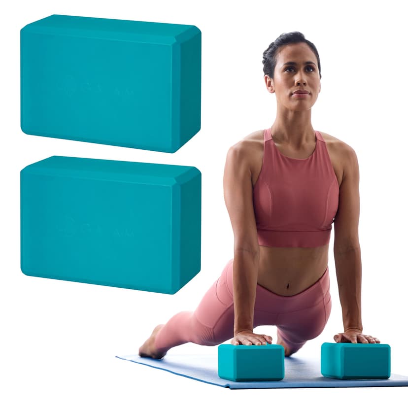 Gaiam Yoga Block - Supportive Latex-Free Eva Foam - Soft Non-Slip Surface with Beveled Edges for Yoga, Pilates, Meditation