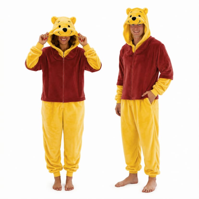 Funziez! Slim Fit Adult Onesie - Animal Costume - Plush Unisex Halloween One Piece Cosplay Suit for Women and Men