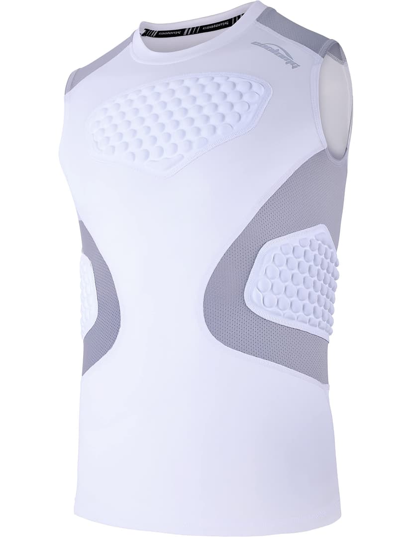 COOLOMG Youth Chest Protector Baseball Softball Football Lacrosse | Padded Compression Shirt Sleeveless Rib Heart Sternum Guard