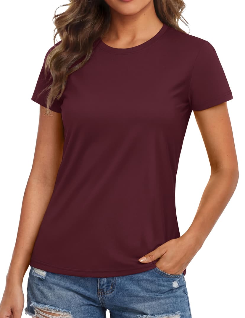 MAGCOMSEN Women's Workout Tops Short Sleeve Shirts UPF 50+ Quick Dry Athletic Sun Protection Rash Guard for Women