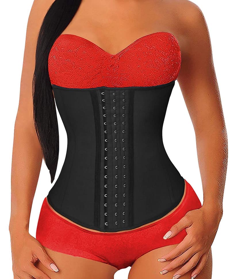 YIANNA Women's Underbust Latex Sport Girdle Waist Trainer Corsets Hourglass Body Shaper