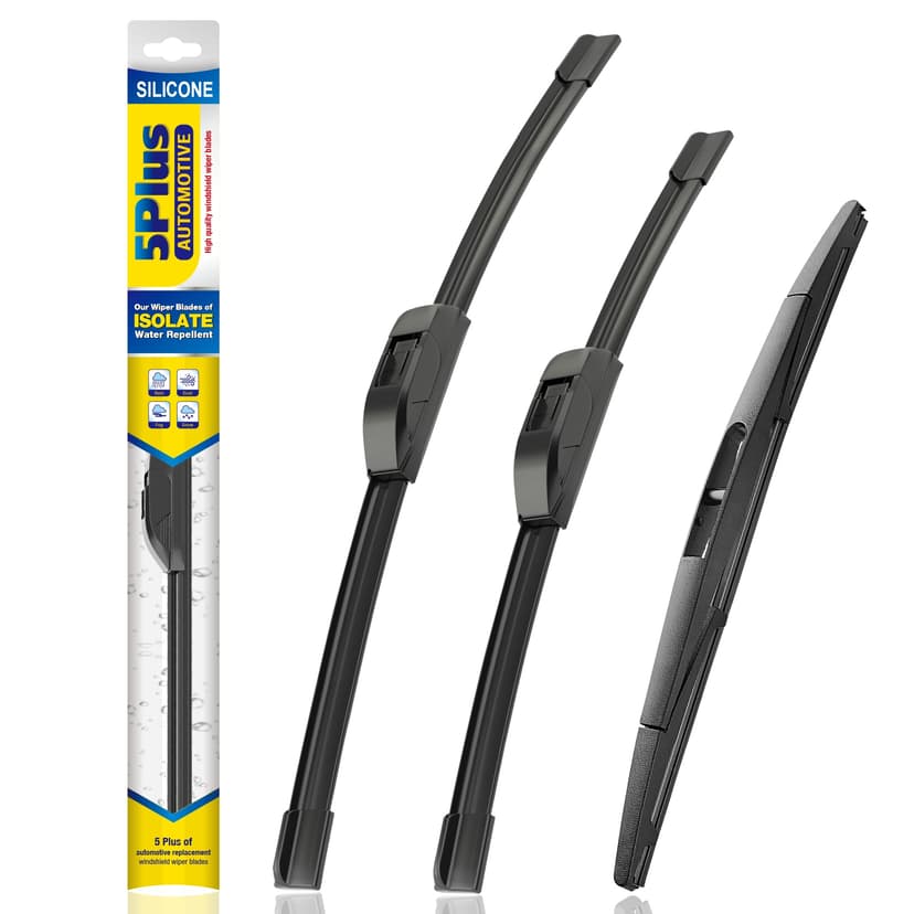 5 PLUS Silicone Windshield Wipers Fits Nissan Murano 2015-2024 (3 PACK) | 26"+18"+12",Long-Lasting Silicone Wiper Blades,All-Weather Durability,Streak-Free Wiping,Clear Visibility in Harsh Weather