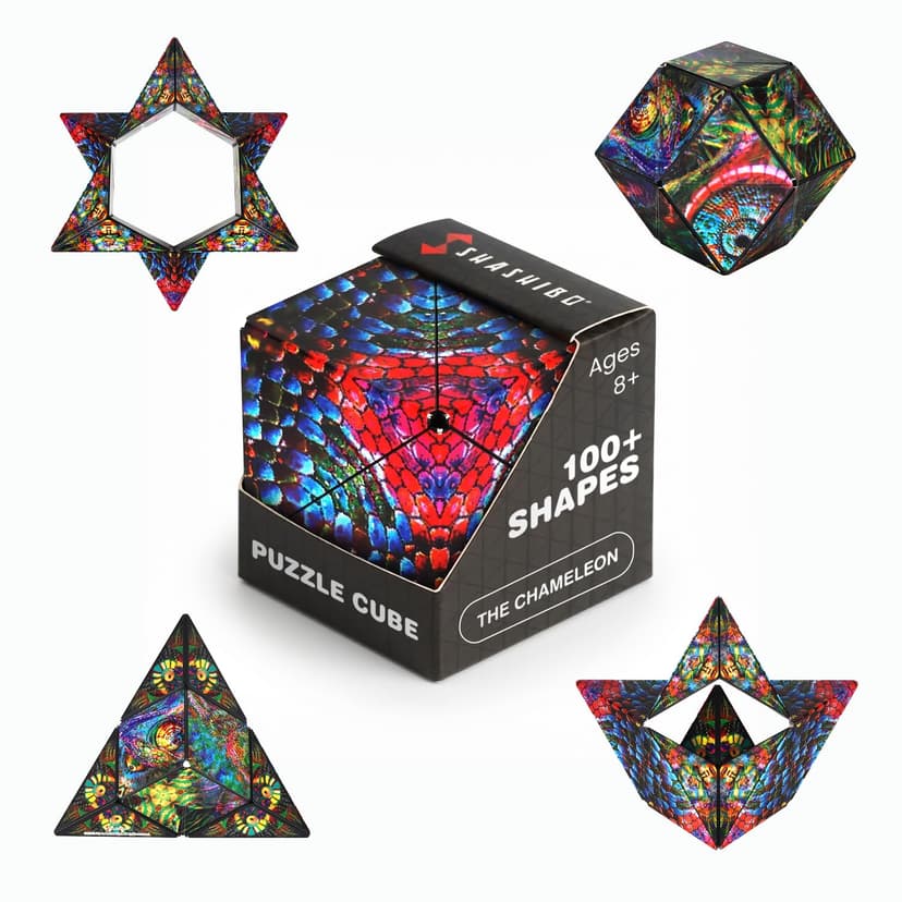 Shashibo DODECA Magnetic Puzzle Cube, Stress Relief Fidget Toy | 100+ Possible Shapes, Sensory Fidget Toy For Adults & Kids, Fun Shape Shifting Puzzle Box For All Ages