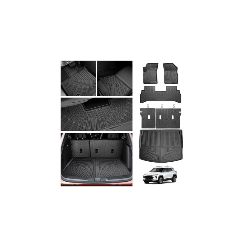 Cartist Floor Mats for Chevy Trailblazer FWD 2021-2025 2026, All Weather Cargo Liner for Trailblazer Accessories, Heavy Duty Car Mats, Car Accessories (Only Fit Cargo in Upper Deck Position)