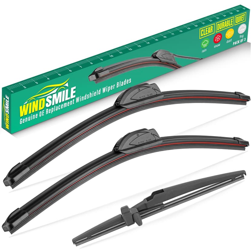 24" 20" 12" Windshield Wiper Blades Replacement for Toyota 4Runner 2010 2011 2012 2013 2014 2015 2016 2017 2018 2019 2020 2021 2022 2023 2024 4 Runner Premium All Weather Front Rear Wipers (Pack of 3)