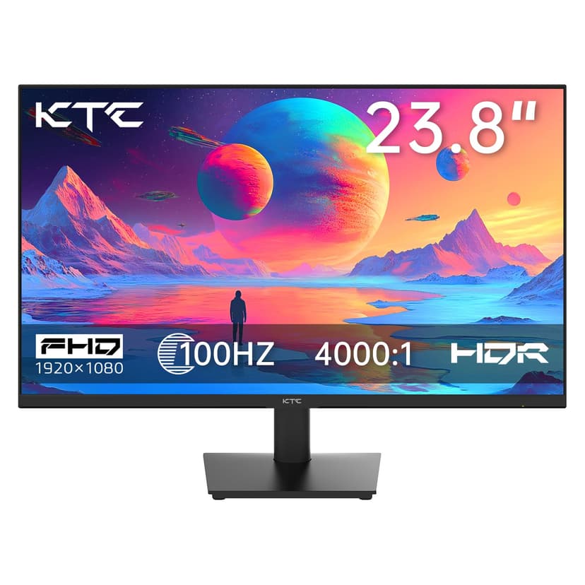 KTC 24 Inch Monitor 100Hz, FHD 1080P Computer Monitor with Frameless Design, 4000:1, 103% sRGB, HDMI VGA Port, Low Blue Light, Tiltable PC Monitors for Home Office, VESA Mount H24V27