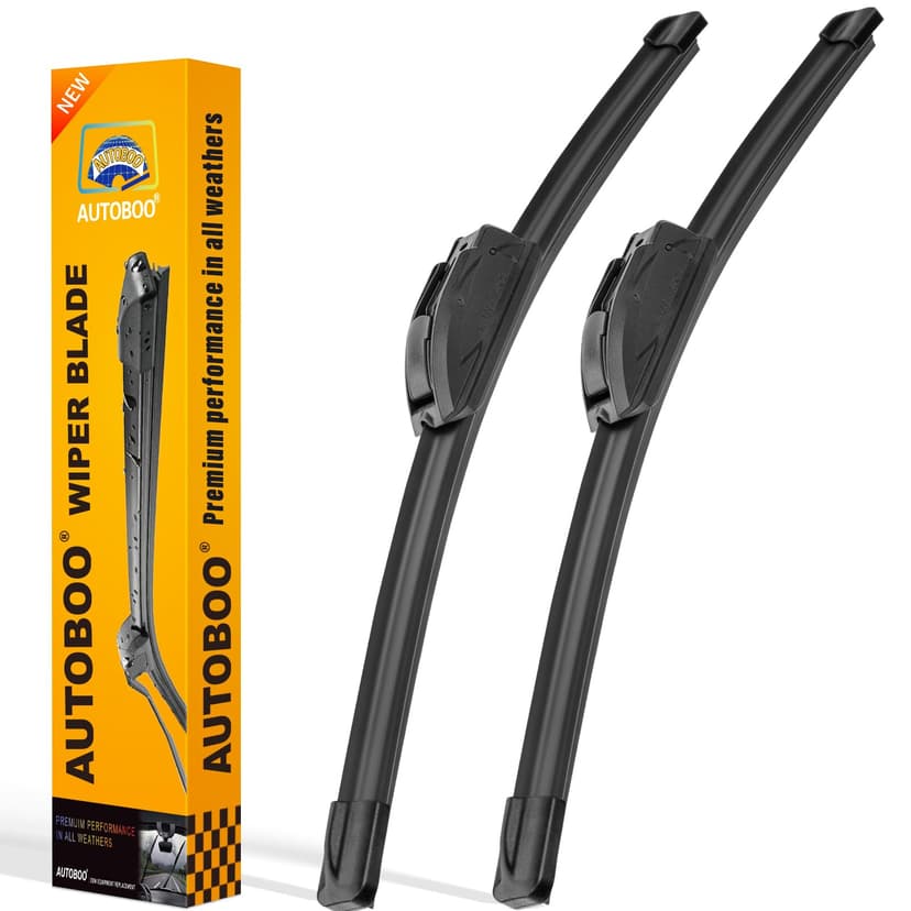 AUTOBOO 26" and 16" Windshield Wipers Blades (Pack Of 2),OEM Quality Premium All-Seasons Wiper blades,Stable and Quiet wiper blades
