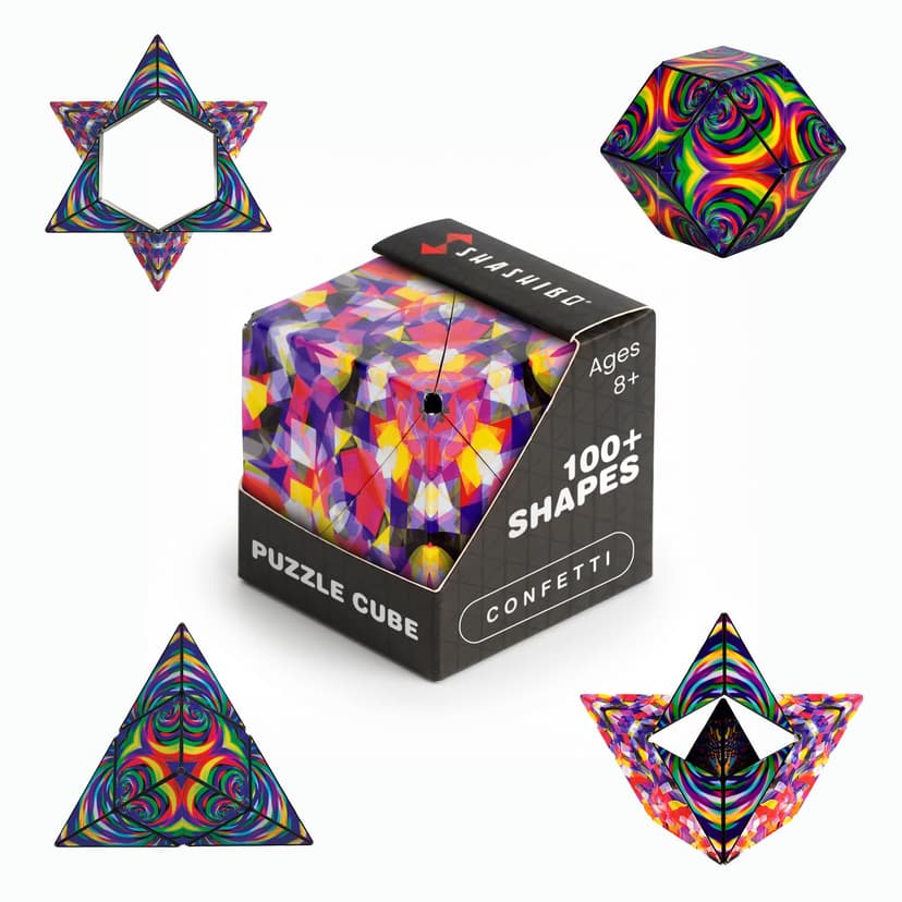 Shashibo DODECA Magnetic Puzzle Cube, Stress Relief Fidget Toy | 100+ Possible Shapes, Sensory Fidget Toy For Adults & Kids, Fun Shape Shifting Puzzle Box For All Ages