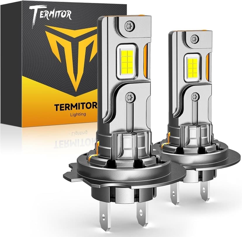 Termitor Upgraded H7 H7LL Bulbs, 130,000LM Insane Brightness Off Road Light | Compact 1:1 Original Size, Working Lifespan, Cool Daylight 6500K, Tool-Free Quick Installation Fog Bulb UTV ATV, Pack of 2