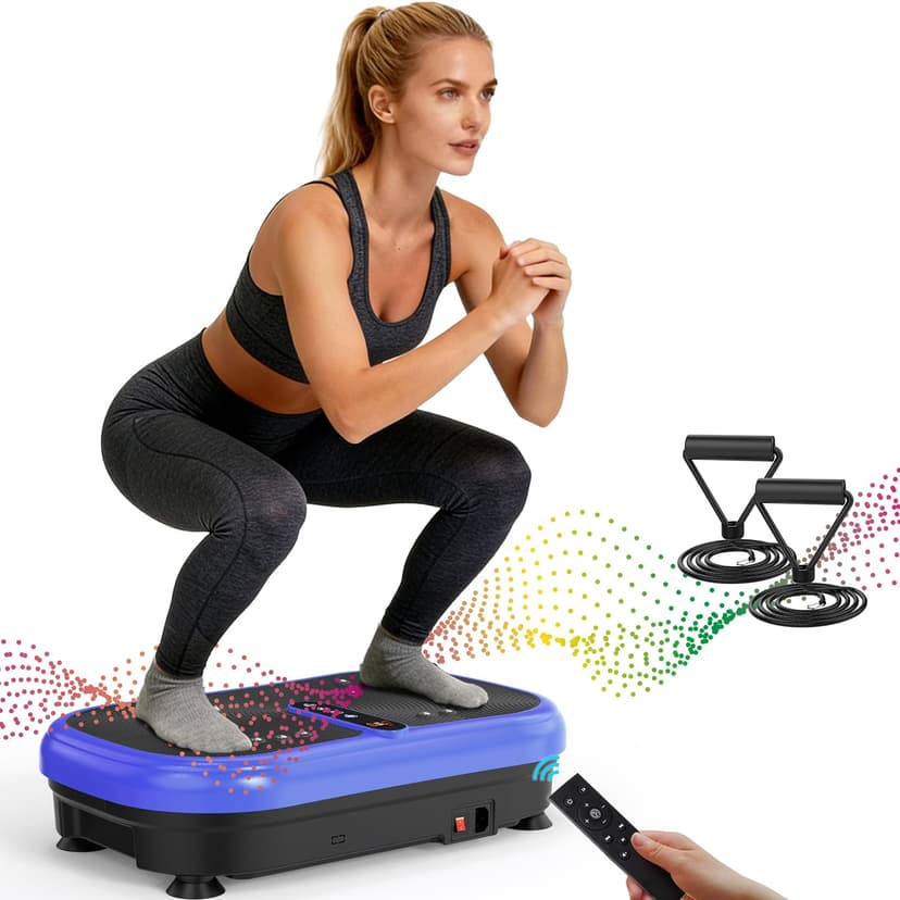 AXV Vibration Plate Fitness Platform Exercise Machine Vibrating Shaking Full Body Shaker Workout Vibrate Stand Shake Board Sport for Weight Loss Fat Burner for Gym Home Office