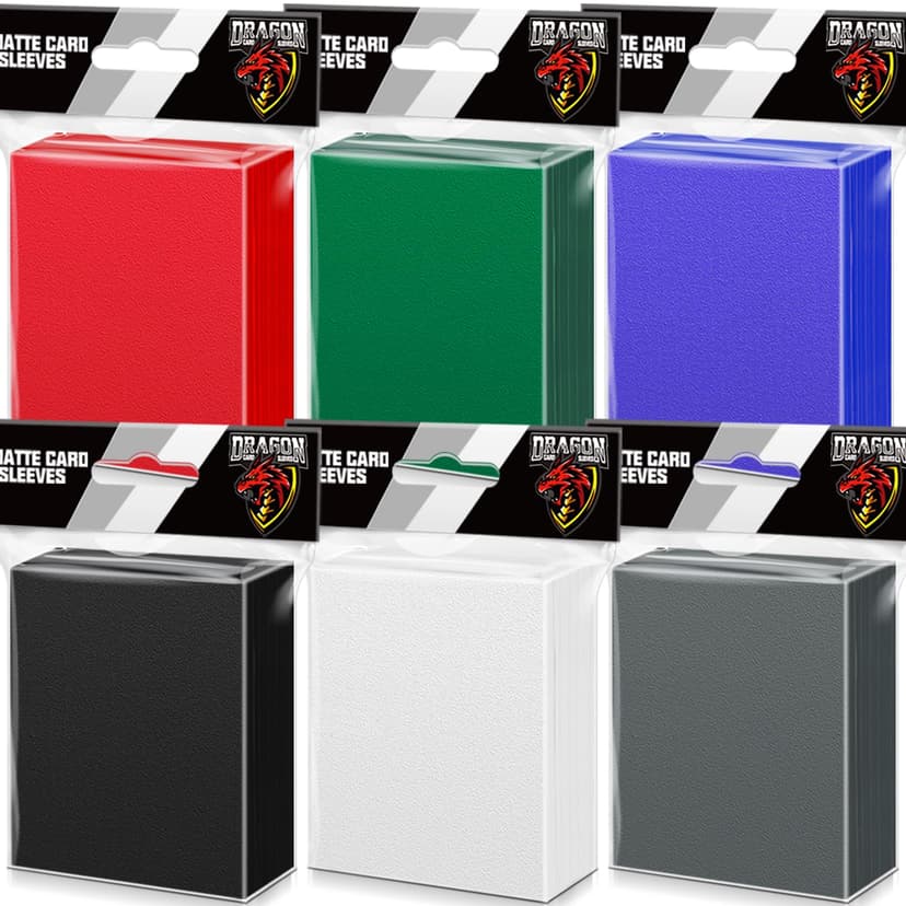 600PCS Card Sleeves for Trading Cards, Card Protectors Sleeves, 6 Colors | Matte Trading Card Sleeves Fit for MTG, TCG, Baseball Cards, Game Cards