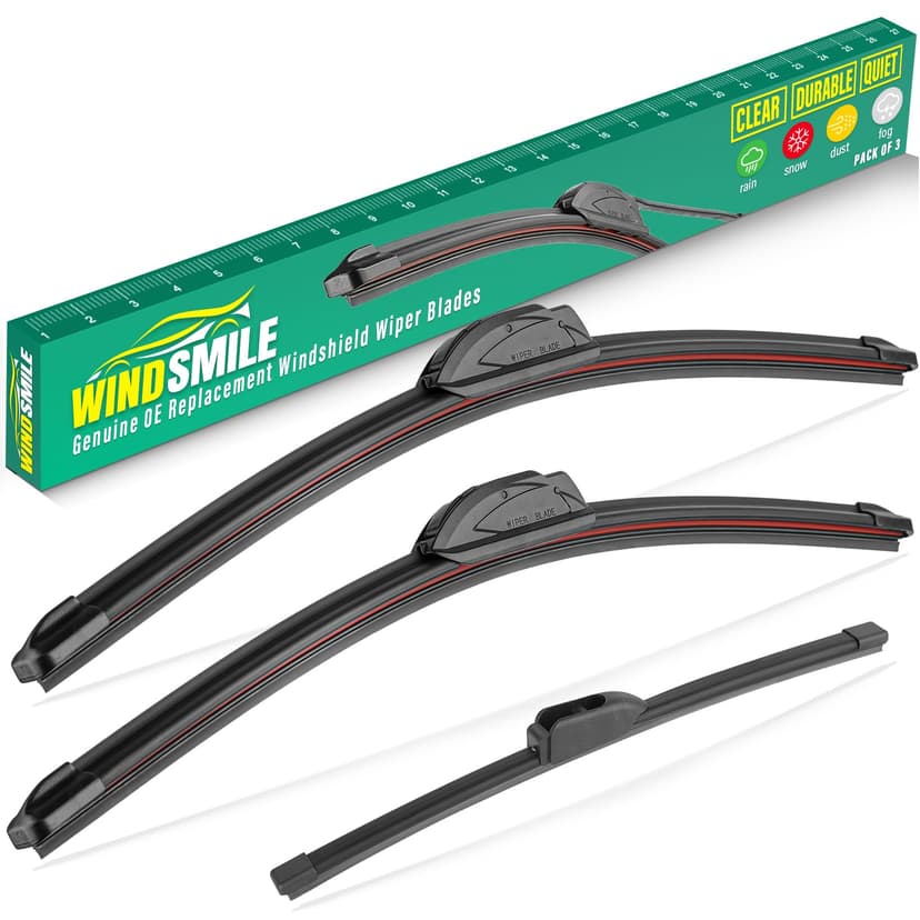 24" 20" 10" Windshield Wiper Blades Replacement for Kia Soul 2020 2021 2022 2023 2024 2025 Premium All Weather Front Rear Wipers Set - OEM Quality (Pack of 3)