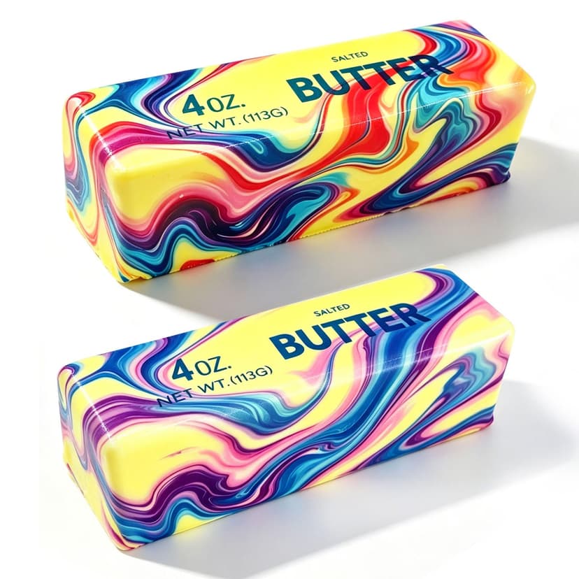 2 Packs Slow Rising Butter Squishy, Squishies Butter Squeeze Toys Pack Sensory Stress Relief Soft & Stretchy Fidget Toy for Party Favors Squishy Butter