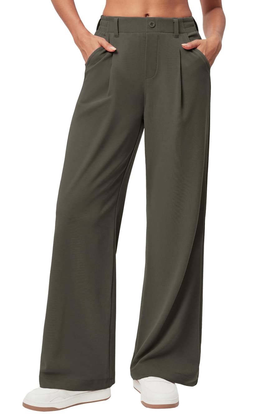 Ewedoos Wide Leg Pants Woman Stretchy Work Dress Pants Women Trendy 2026 Business Casual Outfits Comfort Fit Slacks Trousers