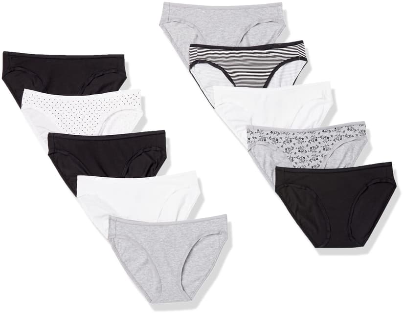 Amazon Essentials Women's Cotton Spandex Bikini Brief Underwear (Available in Plus Size)