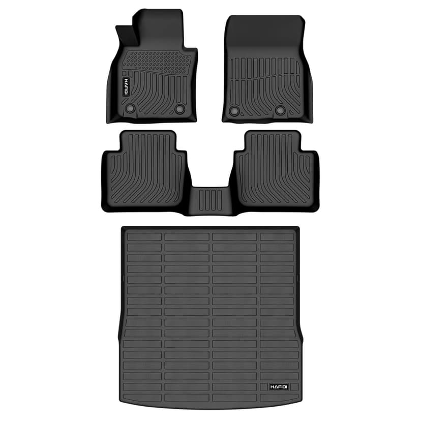 HAFIDI® Floor Mats & Cargo Liner Set Fit for 2023 2024 2025 Mazda CX-50 (Not for Hybrid) All Weather Protection TPE Anti-Slip Automotive Full Set Floor Liners Custom Mazda CX50 Accessories - Black