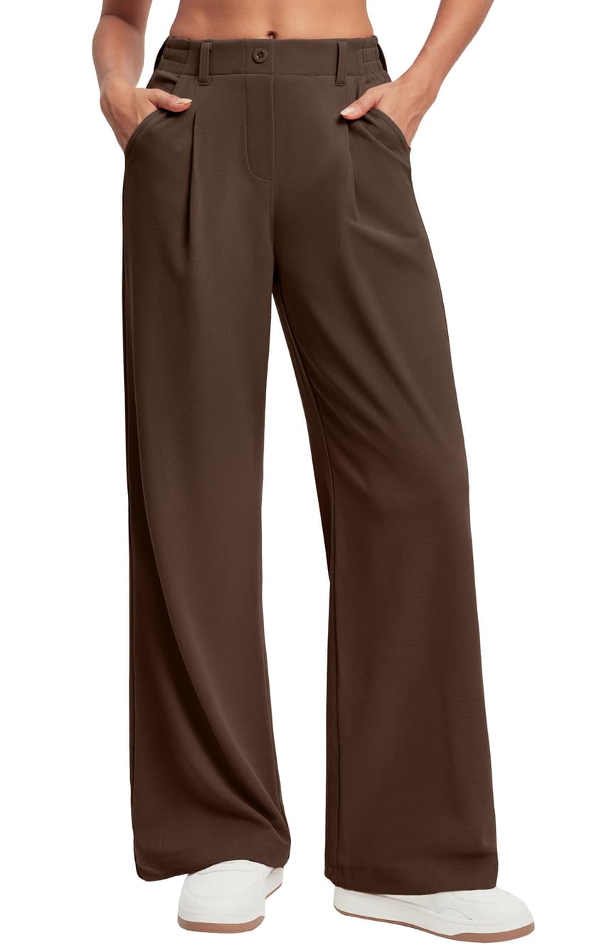 Ewedoos Wide Leg Pants Woman Stretchy Work Dress Pants Women Trendy 2026 Business Casual Outfits Comfort Fit Slacks Trousers