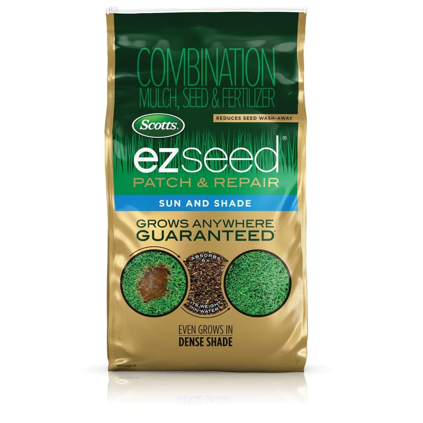 Scotts EZ Seed Patch & Repair for Sun and Shade Combination Mulch, Sun and Shade Grass Seed and Fertilizer for Bare Spots and Repair, Grows Anywhere, 10 lbs.