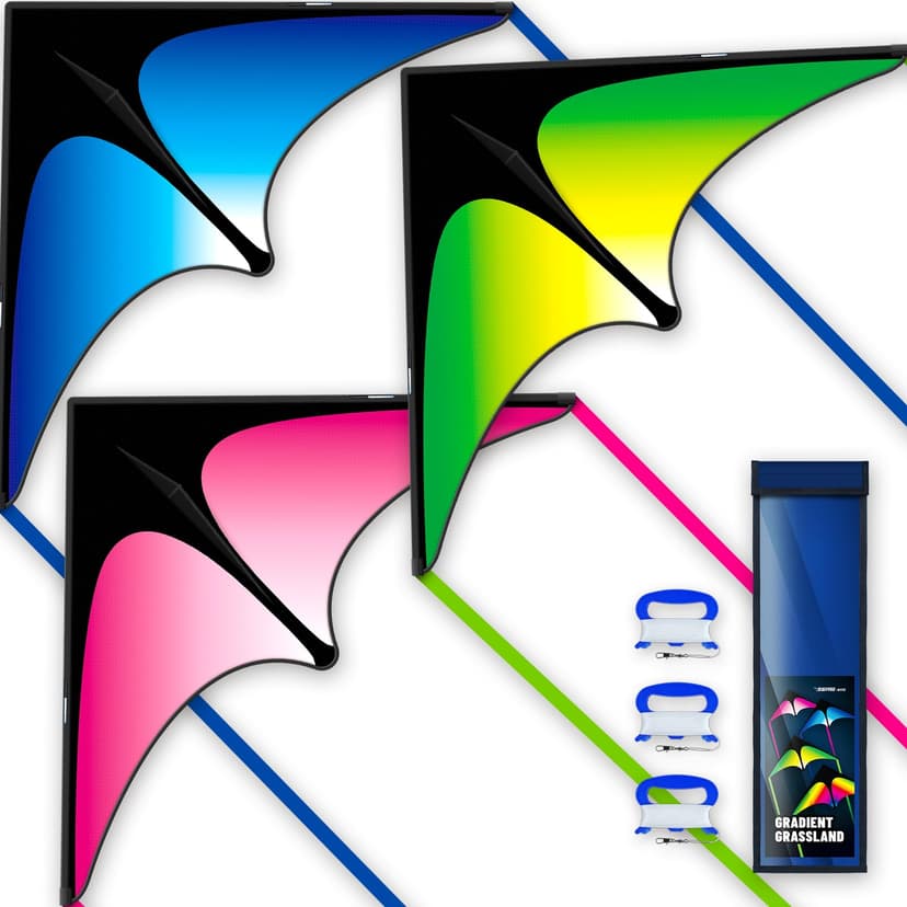 SGftre Delta Kite Three Set for Kids and Adults,Easy to Fly Adult Kites,Perfect Family Kite for Parks and Beach, Delta Kites for Fun Outdoor Activities