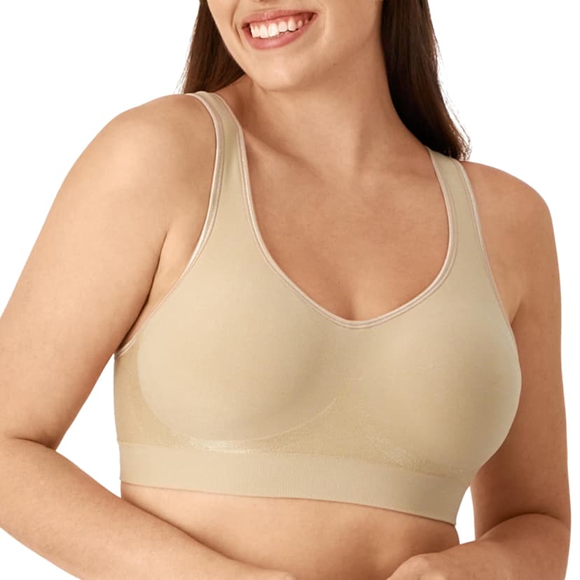 Bali Women's Wireless Bra, Comfort Revolution Wireless Bra for Women, Targeted Shaping, Seamless, Full Coverage