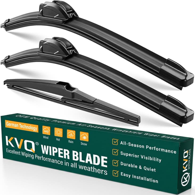 KVQ Windshield Wiper Blades Replacement for Hyundai Palisade 2020 2021 2022 2023 2024 2025,Original Equipment Replacement Front Rear Wiper Blade Set - 26" 20" 12" (Set of 3)