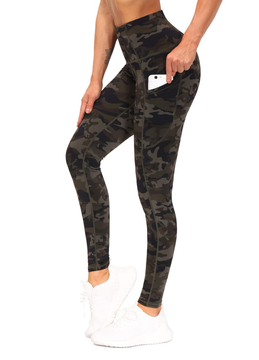 THE GYM PEOPLE Women's Thick High Waist Yoga Pants Workout Leggings | Tummy Control, Deep Side Pockets, Squat-proof, hidden waistband pocket, Flatlock Seams, Running, Yoga, Workout, Athletic