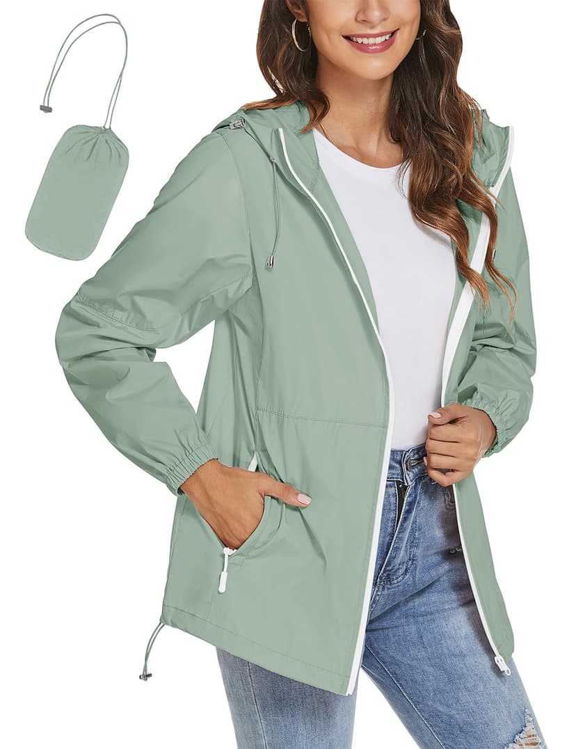 TCOT Womens Rain Jackets Waterproof Windbreaker Jackets lightweight Portable Rain Coat