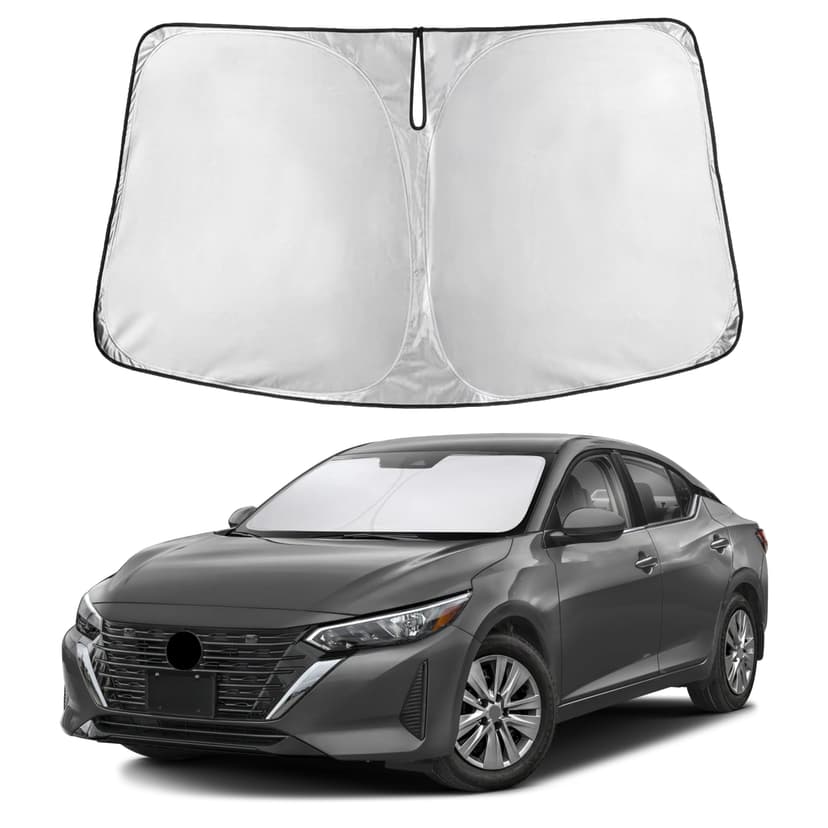 Autovir Windshield Sun Shade Fit for 2020-2023 2024 2025 Nissan Sentra Sunshade, Front Car Window Shades Sun Visor, Blocks UV Rays & Heat, Car Accessories
