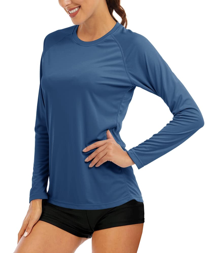 MAGCOMSEN Women's Long Sleeve Shirts UPF 50+ Sun Protection Shirts for Hiking Fishing Workout Rash Guard