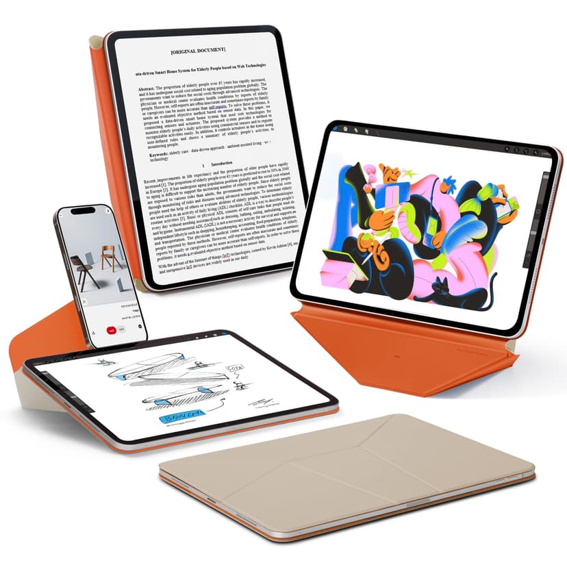 MOFT Dynamic Folio Case for iPad Pro 11 Inch 4th 2022/3rd 2021/2nd 2020 | 20+ Viewing Angles | Unltr-Thin | Slim | Seamless Snap-on | Magnetic Stand | Portable |Two Tone | Auto Wake/Sleep