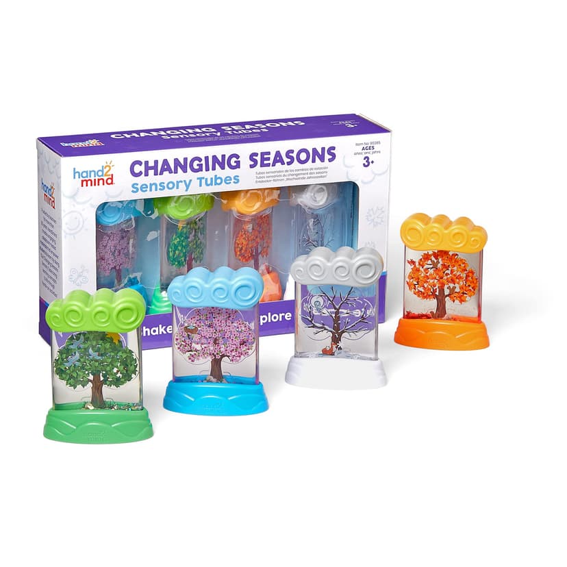 hand2mind Changing Seasons Sensory Tubes, Science Toys, Ages 3+ | Sensory Tubes, Calm Down Corner Supplies, Quiet Fidgets, Travel Toddler Toys, Preschool Classroom Must Haves